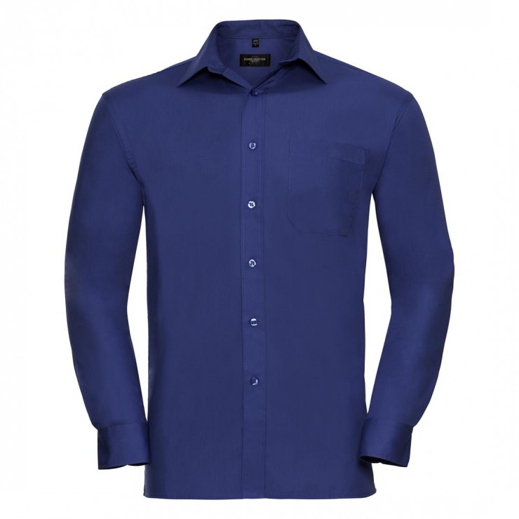 R934M-Mens LS PolyCotton Poplin Shirt